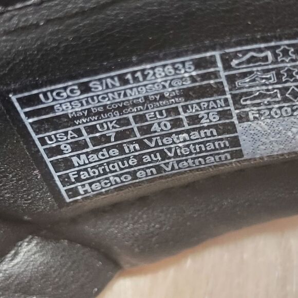 UGG Zayne Crossband Blck Leather Sandal Size 9 - Picture 10 of 10